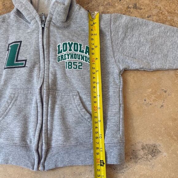 Loyola Greyhounds Baby Hoodie Toddler Sweatshirt 18M Zip Up Gray NCAA Team Gear - Picture 6 of 7